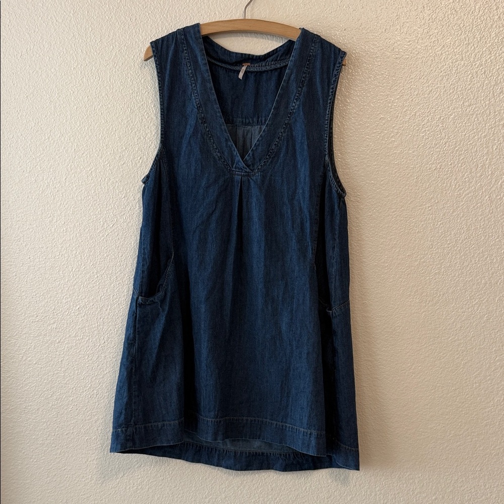 Free People Blue Denim Mini Dress